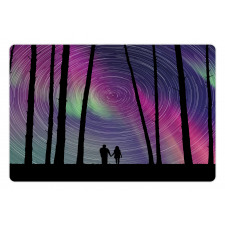 Cosmic Forest Scene Pet Mat