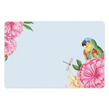 Watercolor Parrots Pet Mat