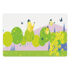 Forest Trees Spring Pet Mat