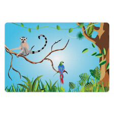 Tropical Botanical Parrot Pet Mat