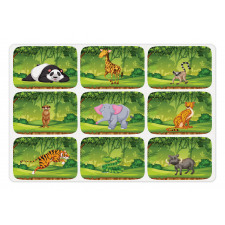 Animals Jungle Fun Pet Mat