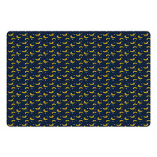 Simple Stars Crescents Pet Mat