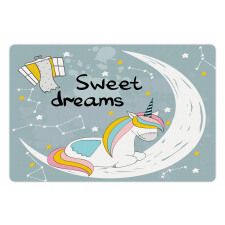 Unicorn on Crescent Pet Mat