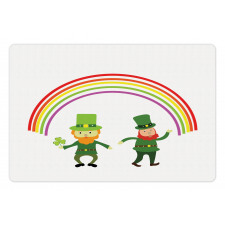 Leprechauns Under a Rainbow Pet Mat