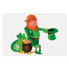 Happy St Patrick's Leprechaun Pet Mat