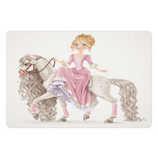 Princess on White Horse Pet Mat