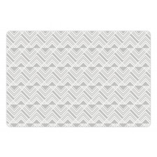 Modern Neutral Triangles Pet Mat