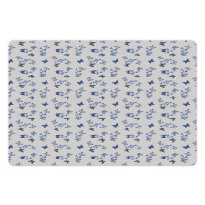 Bluebell Flowers Moths Pet Mat