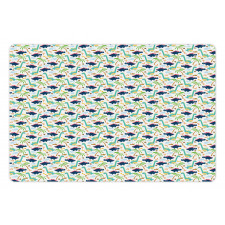 Dinosaurs Funny Doodle Pet Mat