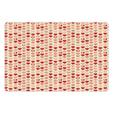 Doodle Hearts Art Pet Mat