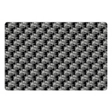 Modern Monochrome Optical Pet Mat