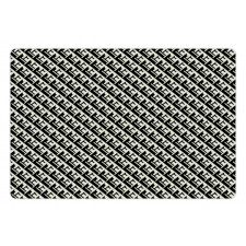 Monochrome Optical Geometric Pet Mat