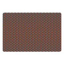 Retro Look Geometric Shapes Pet Mat