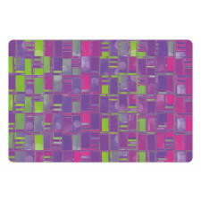 Abstract Distorted Cubes Pet Mat