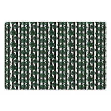 Monstera on Stripes Pet Mat