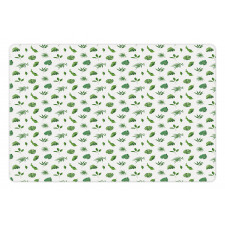 Simple Tropic Leaves Pet Mat