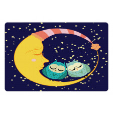 Sleeping Owl Couple Crescent Pet Mat