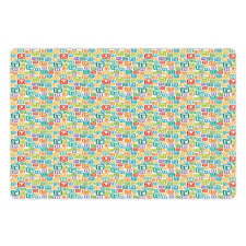 Irregular Letter Squares Pet Mat