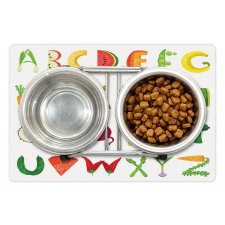 Vegetable Fruit Letters Pet Mat