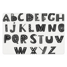 Abstract Modern Letters Pet Mat