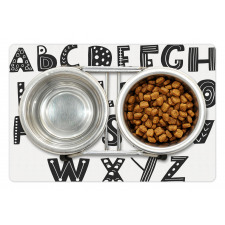 Abstract Modern Letters Pet Mat