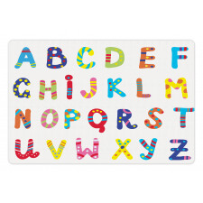 Funny Colorful Letters Pet Mat