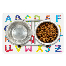 Funny Colorful Letters Pet Mat