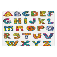 Funny Cats Letter Shapes Pet Mat