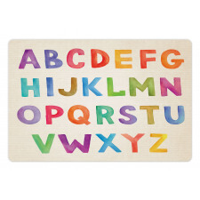 Watercolor Educational Pet Mat