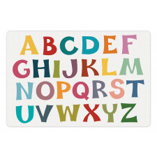 Basic Colorful Letters Pet Mat