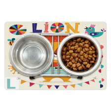 Cartoon Letters Lion for L Pet Mat