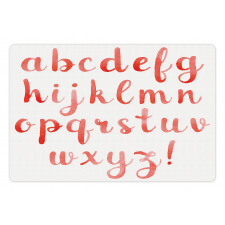 Watercolor Warm Letters Pet Mat