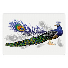 Wild Peacock Feather Pet Mat