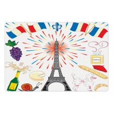 Parisian Party Items Pet Mat