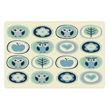 Flowers Apples in Circles Pet Mat