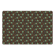 Night Birds Berries Art Pet Mat