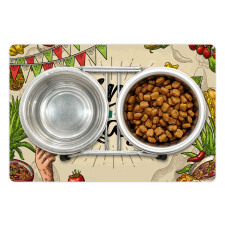 Mexican Food Drink Pet Mat