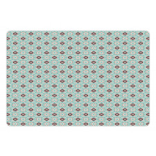 Floral Tile Like Motif Pet Mat