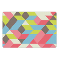 Colorful Polygonal Pattern Pet Mat