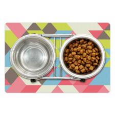 Colorful Polygonal Pattern Pet Mat