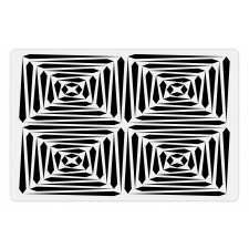 Monochromatic Stripes Art Pet Mat