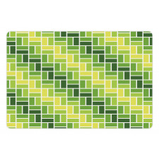 Diagonal Greenish Geometry Pet Mat