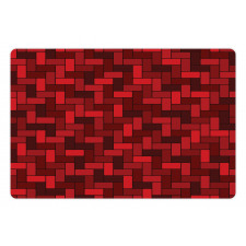 Rectangular Diagonal Zigzags Pet Mat