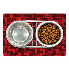 Rectangular Diagonal Zigzags Pet Mat