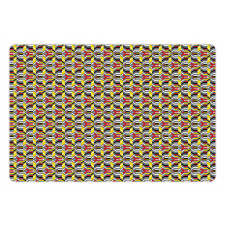 Modern Stripes and Shapes Pet Mat