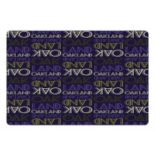 Repeating Modern Lettering Pet Mat