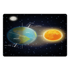 Day and Night Cycle Earth Pet Mat