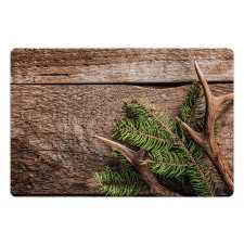 Evergreen Branch Deer Pet Mat