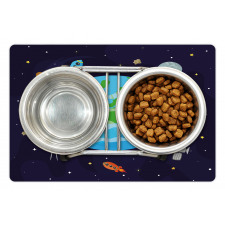 Celestial Cartoon Earth Pet Mat