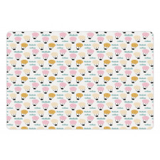 Pastel Sky Cartoon Pet Mat